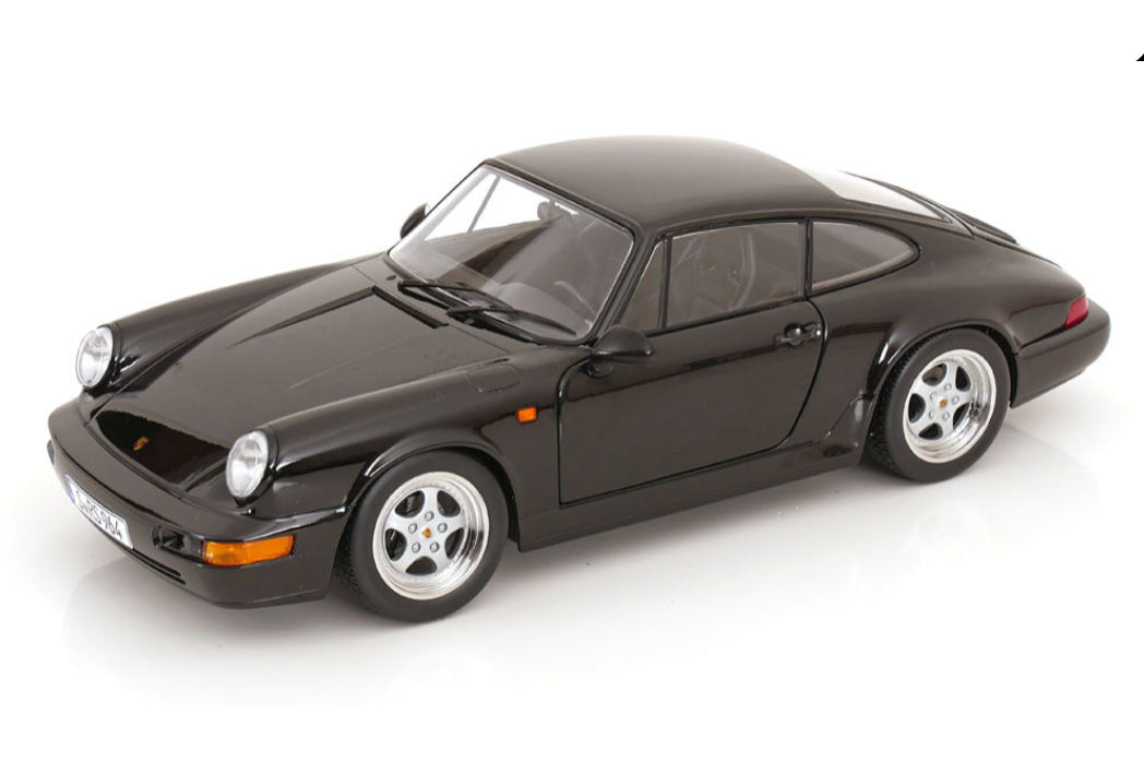KK Scale 1992 Porsche 911 (964) RS Coupe w/ Speedline Wheels Black 1:12