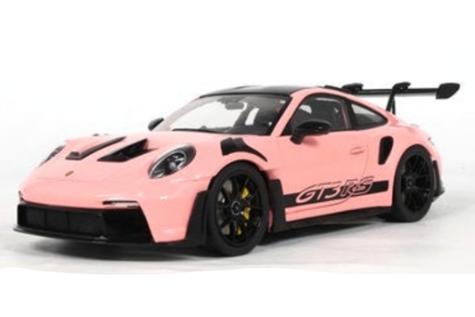 Solido 2024 Porsche 911 992 GT3 RS Pink w/ Black Wheels and Deco 1:18