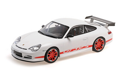 Minichamps 2002 Porsche 911 996 GT3 RS White w/ Red Deco 1:18