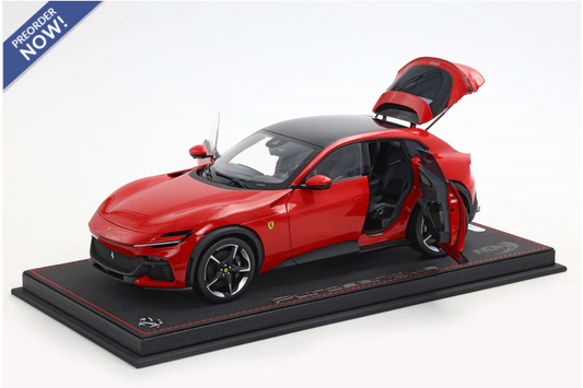 BBR 2023 Ferrari Purosangue Rossa Corsa WITH DISPLAY 1:18