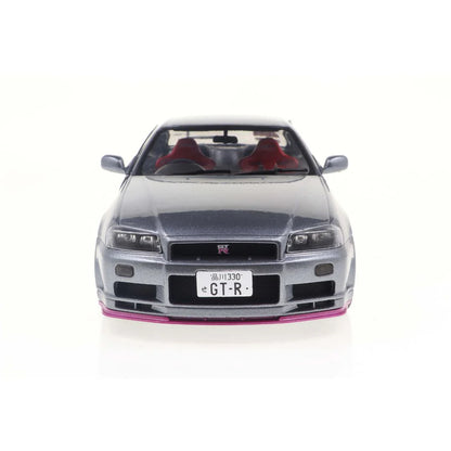 Solido 1999 Nissan Skyline GT-R (R34) Silver w/ Purple Accents 1:18