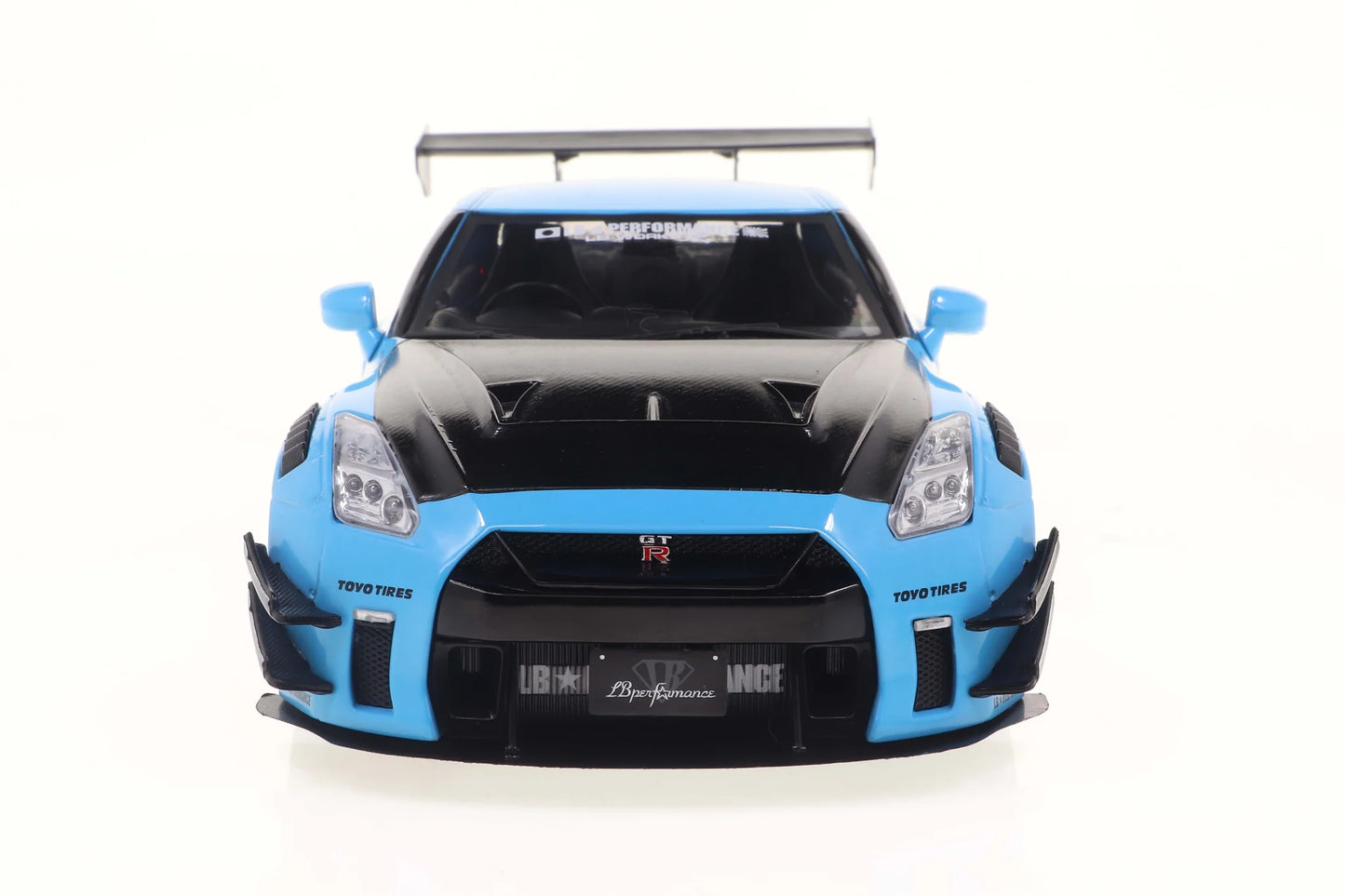 Solido 2024 Nissan GT-R (R35) W/ Liberty Walk Body Kit 2.0 Blue 1:18