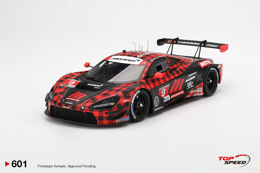 Topspeed Mclaren 720S GT3 EVO #9 Pfaff Motorsport Plaid 2024 IMSA Chevrolet Grand Prix Red 1:18