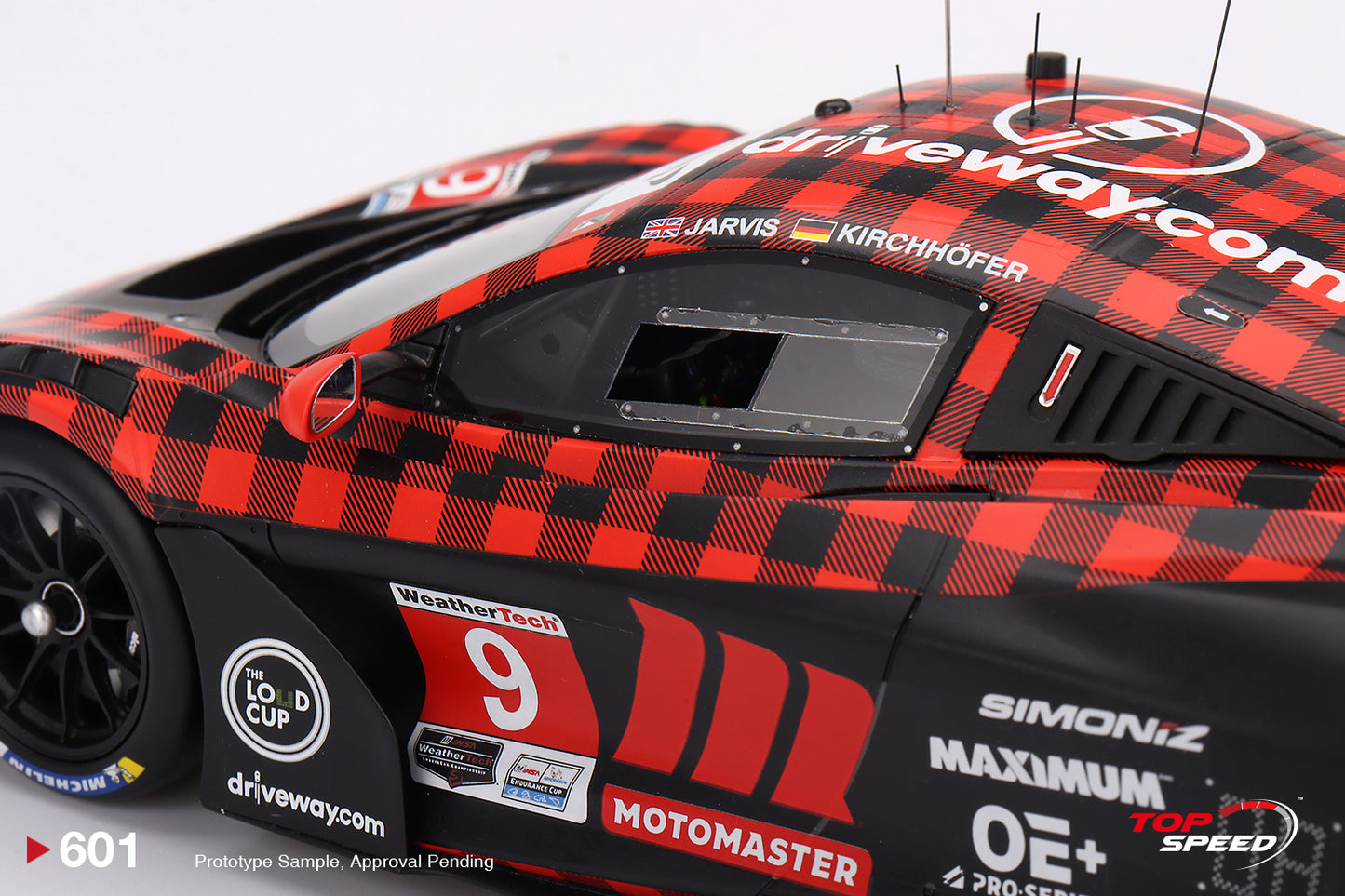 Topspeed Mclaren 720S GT3 EVO #9 Pfaff Motorsport Plaid 2024 IMSA Chevrolet Grand Prix Red 1:18