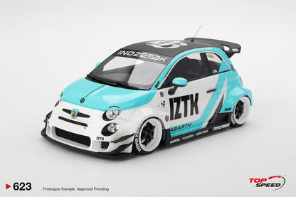 Topspeed Fiat Abarth 595 LB-Works x Abas Works IZTK Teal 1:18