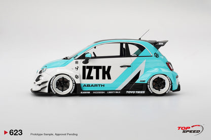 Topspeed Fiat Abarth 595 LB-Works x Abas Works IZTK Teal 1:18