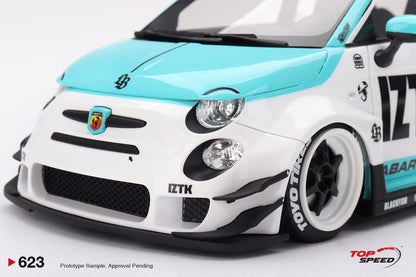 Topspeed Fiat Abarth 595 LB-Works x Abas Works IZTK Teal 1:18