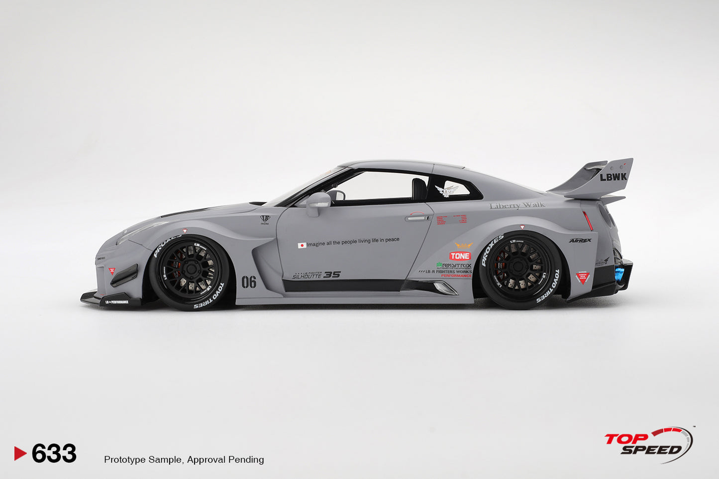 Topspeed Nissan LB-Silhouette WORKS GTR 35GT-RR Ver 1 Matte Grey 1:18