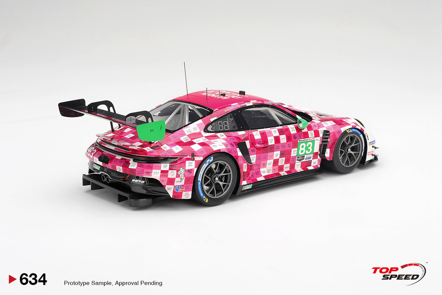 Topspeed Porsche 911 GT3 R (992) #83 Iron Dames 2025 IMSA Daytona 24hrs Pink 1:18