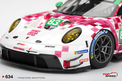 Topspeed Porsche 911 GT3 R (992) #83 Iron Dames 2025 IMSA Daytona 24hrs Pink 1:18