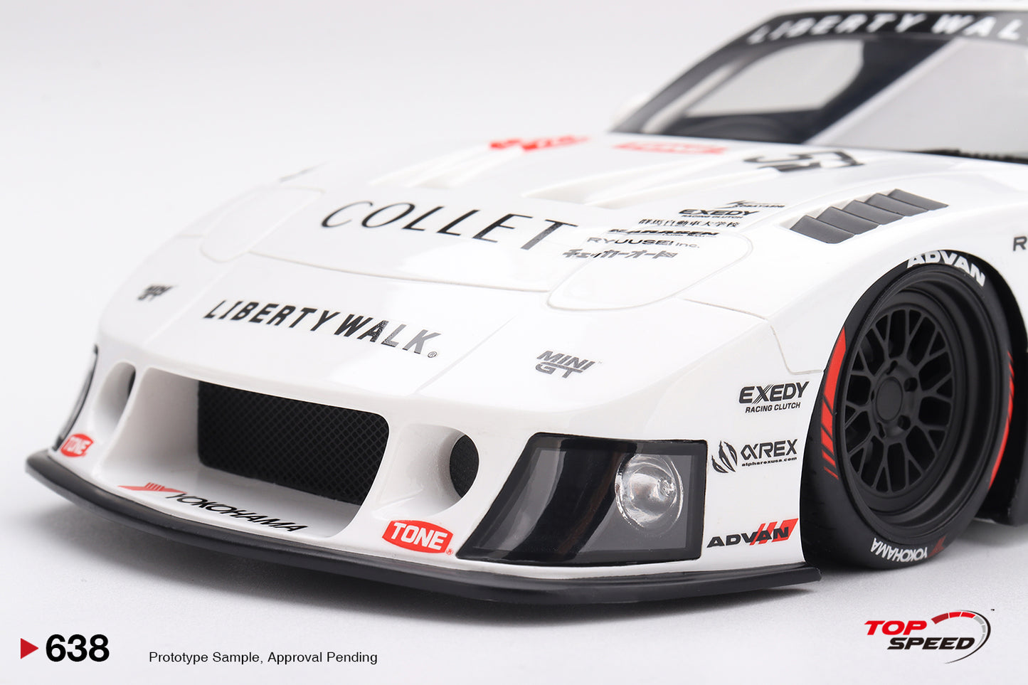 Topspeed Mazda RX-7 FD RS #58 LB-Hinomaru LBWK 2025 White 1:18