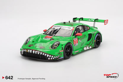 Topspeed Porsche 911 GT3 R (992) #77 Rexy AO Racing 2025 IMSA Daytona 24hrs Green 1:18