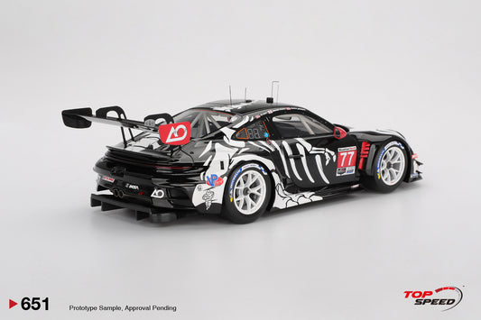 Topspeed Porsche 911 GT3 R (992) #77 Skeleton Rexy AO Racing IMSA Winner 2025 Petit Le Mans 1:18