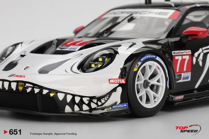 Topspeed Porsche 911 GT3 R (992) #77 Skeleton Rexy AO Racing IMSA Winner 2025 Petit Le Mans 1:18
