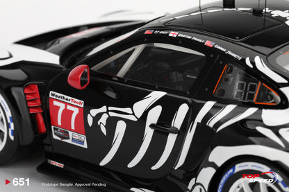Topspeed Porsche 911 GT3 R (992) #77 Skeleton Rexy AO Racing IMSA Winner 2025 Petit Le Mans 1:18