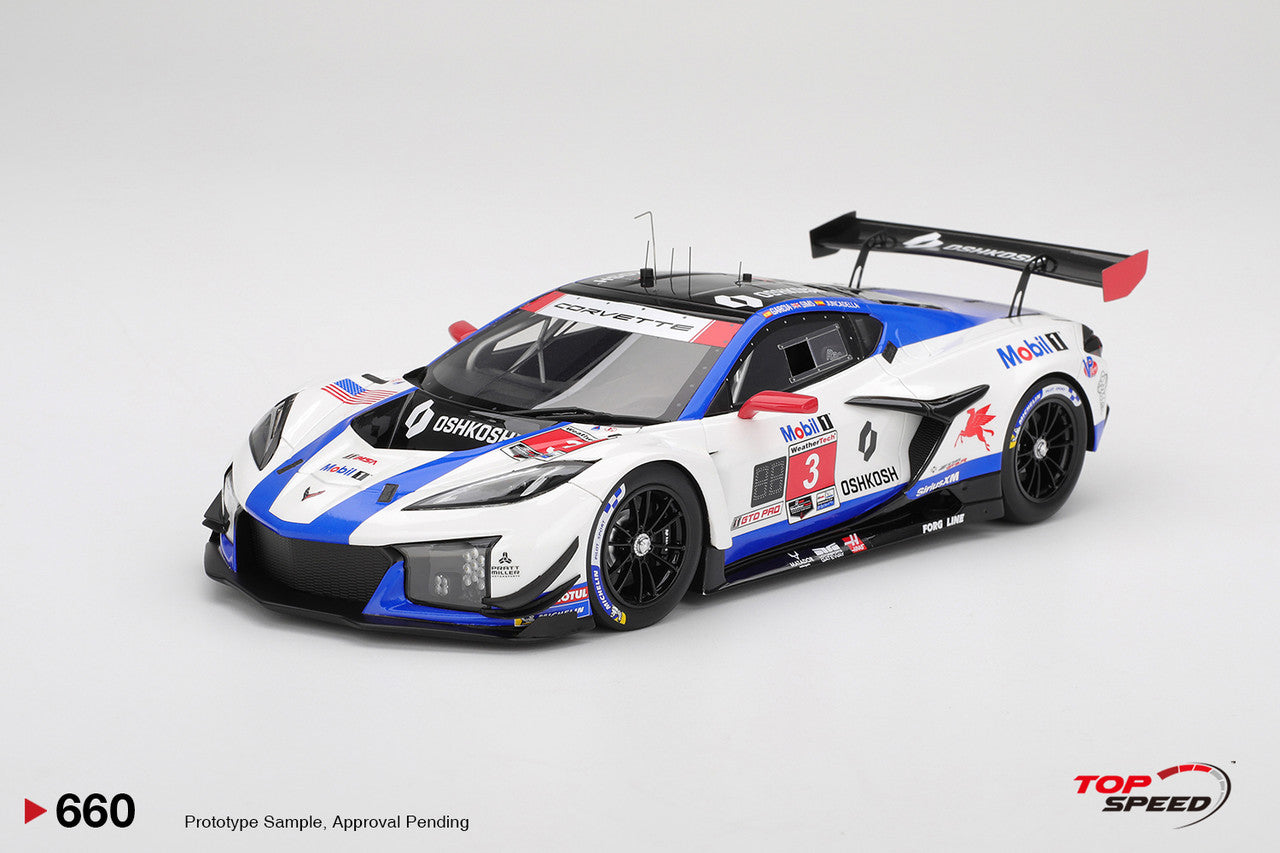 Topspeed Chevrolet Corvette C8 Z06 GT3.R #3 Corvette Racing by Pratt Miller Motorsports 2025 IMSA Sebring 12hrs 1:18