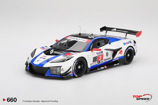 Topspeed Chevrolet Corvette C8 Z06 GT3.R #3 Corvette Racing by Pratt Miller Motorsports 2025 IMSA Sebring 12hrs 1:18