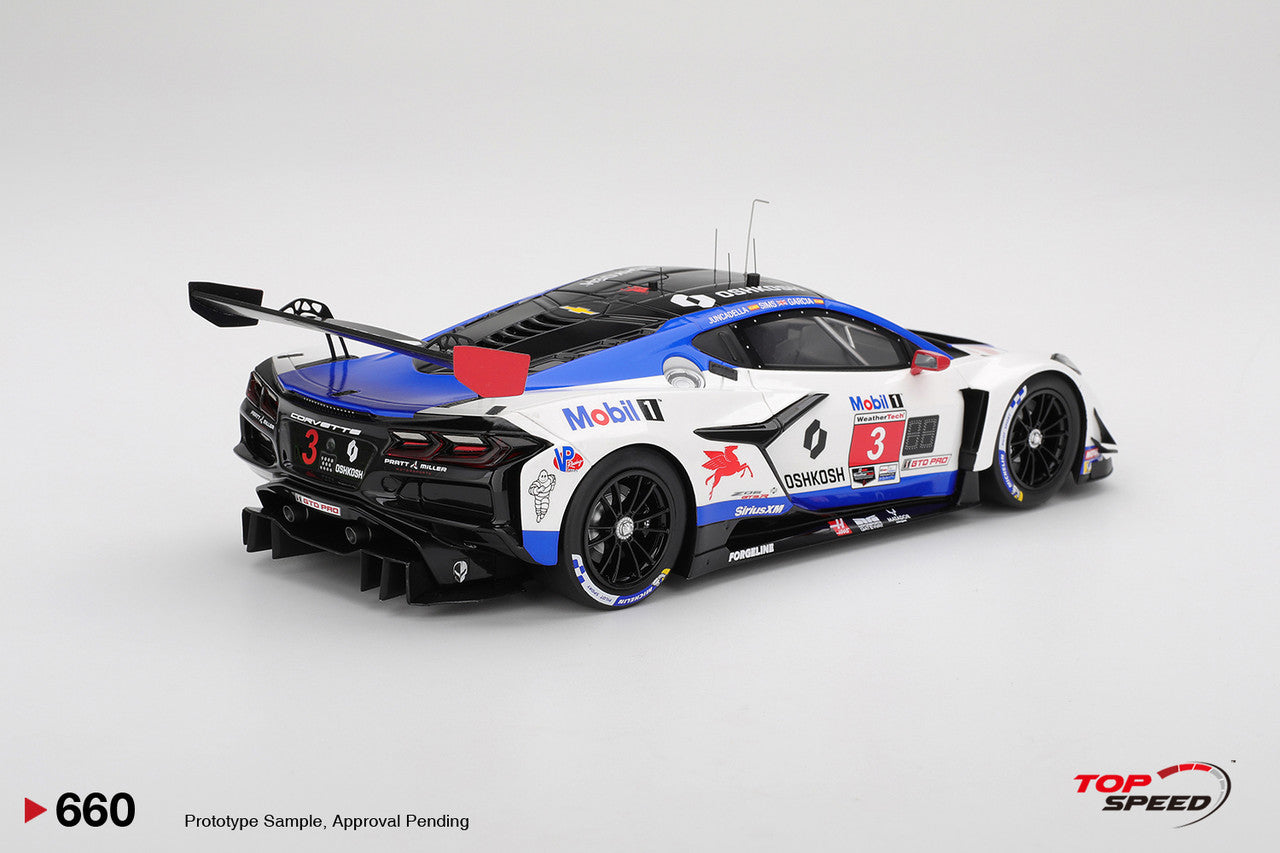Topspeed Chevrolet Corvette C8 Z06 GT3.R #3 Corvette Racing by Pratt Miller Motorsports 2025 IMSA Sebring 12hrs 1:18