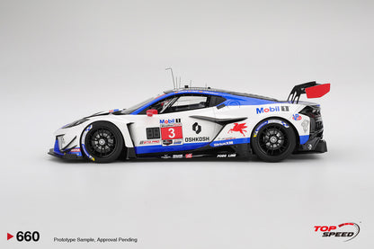 Topspeed Chevrolet Corvette C8 Z06 GT3.R #3 Corvette Racing by Pratt Miller Motorsports 2025 IMSA Sebring 12hrs 1:18