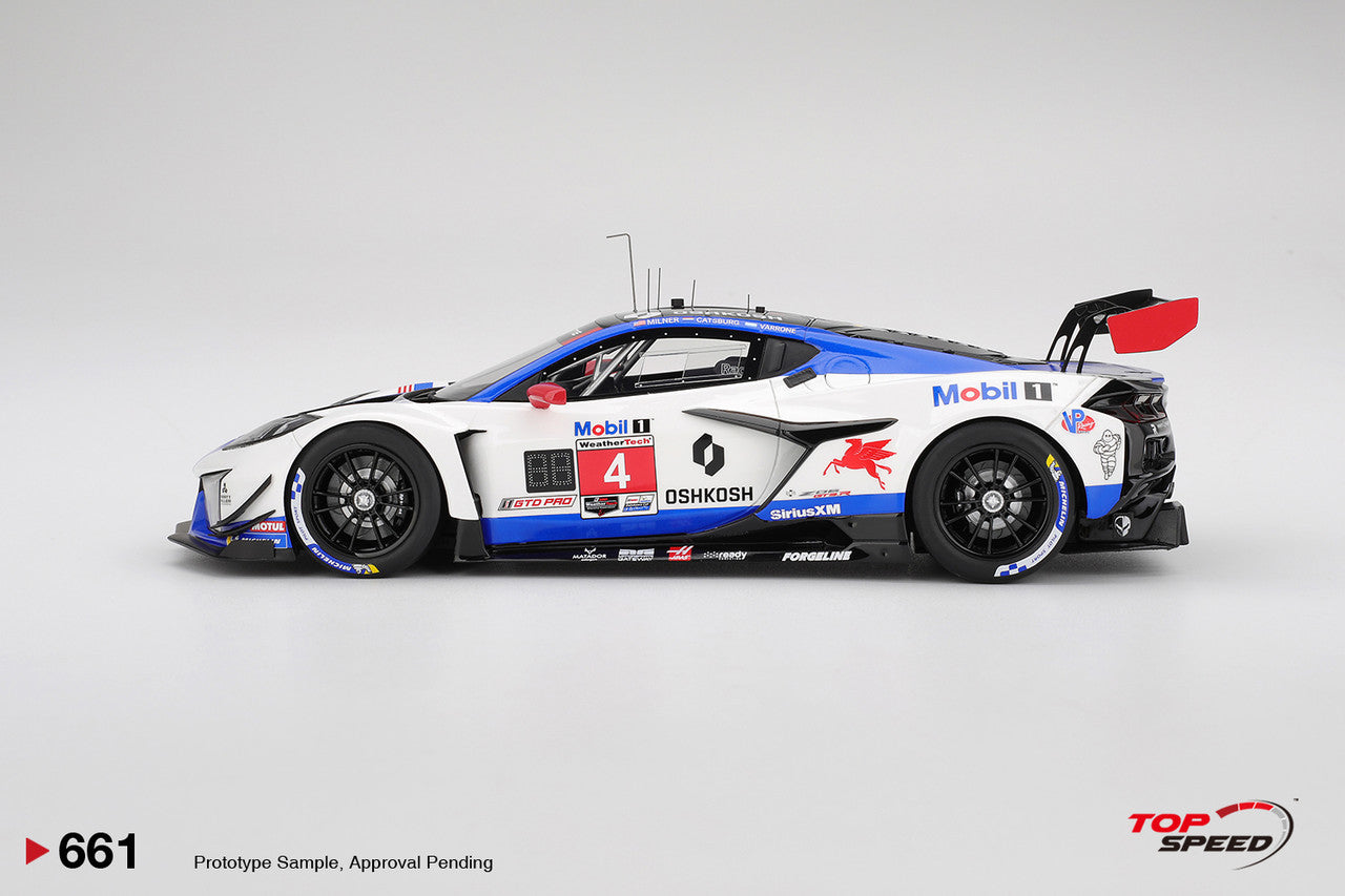 Topspeed Chevrolet Corvette C8 Z06 GT3.R #4 Corvette Racing by Pratt Miller Motorsports 2025 IMSA Sebring 12hrs 1:18