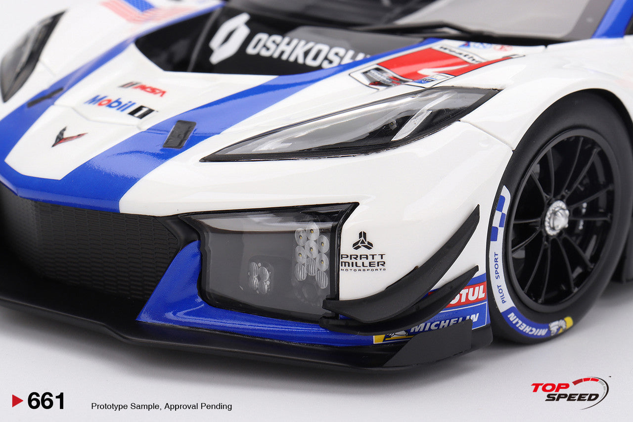 Topspeed Chevrolet Corvette C8 Z06 GT3.R #4 Corvette Racing by Pratt Miller Motorsports 2025 IMSA Sebring 12hrs 1:18
