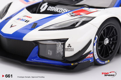 Topspeed Chevrolet Corvette C8 Z06 GT3.R #4 Corvette Racing by Pratt Miller Motorsports 2025 IMSA Sebring 12hrs 1:18