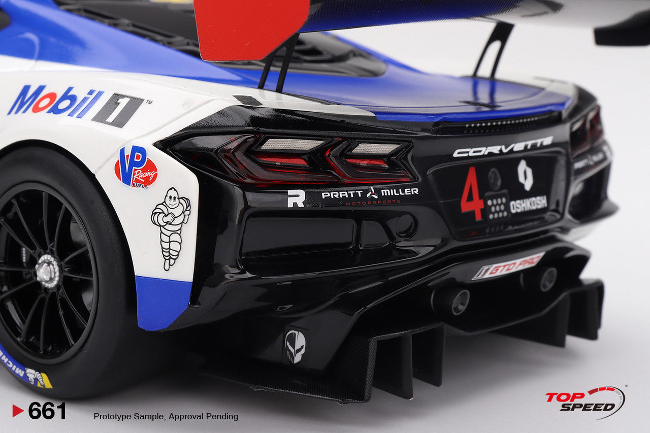 Topspeed Chevrolet Corvette C8 Z06 GT3.R #4 Corvette Racing by Pratt Miller Motorsports 2025 IMSA Sebring 12hrs 1:18