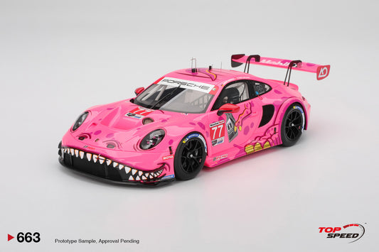 Topspeed Porsche 911 GT3 R (992) #77 Roxy AO Racing 2025 IMSA Detroit Grand Prix 1:18