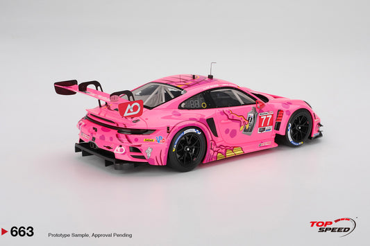 Topspeed Porsche 911 GT3 R (992) #77 Roxy AO Racing 2025 IMSA Detroit Grand Prix 1:18