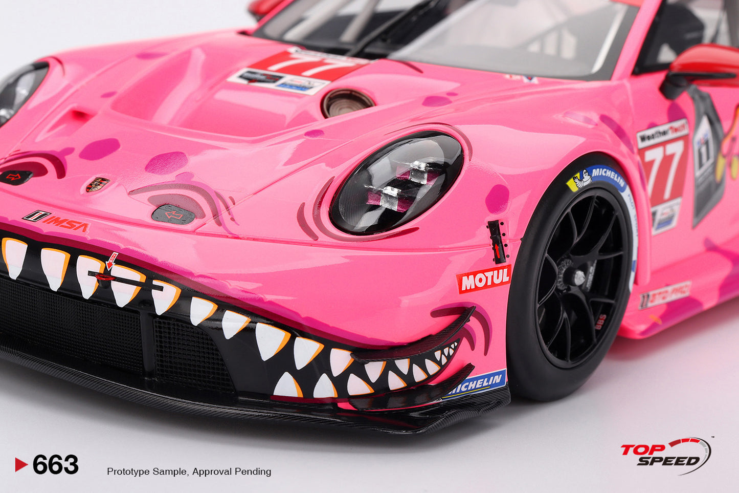 Topspeed Porsche 911 GT3 R (992) #77 Roxy AO Racing 2025 IMSA Detroit Grand Prix 1:18