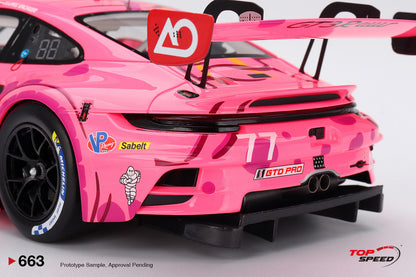 Topspeed Porsche 911 GT3 R (992) #77 Roxy AO Racing 2025 IMSA Detroit Grand Prix 1:18