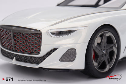 Topspeed Bentley Batur Bonneville Pearl White 1:18