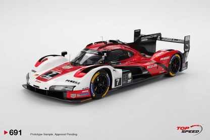 Topspeed Porsche 963 #7 Penske Motorsport IMSA 2025 Daytona 24Hrs Winner Red 1:18