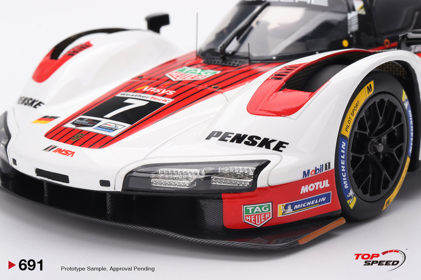 Topspeed Porsche 963 #7 Penske Motorsport IMSA 2025 Daytona 24Hrs Winner Red 1:18