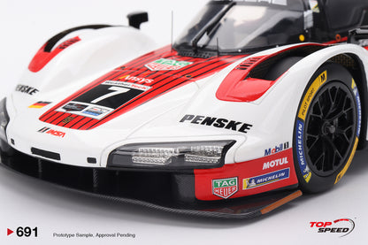 Topspeed Porsche 963 #7 Penske Motorsport IMSA 2025 Daytona 24Hrs Winner Red 1:18