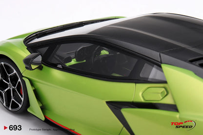 Topspeed Lamborghini Revuelto Verde Citrea (Matte Green) 1:18