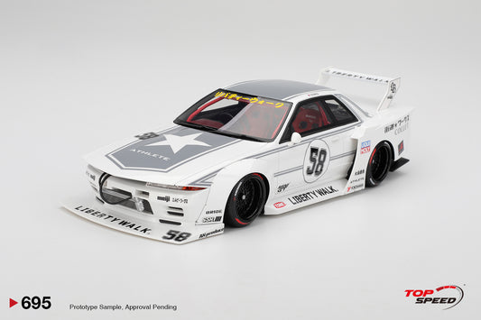 Topspeed Nissan GT-R32 LBWK Kaido House TAS 2025 White 1:18