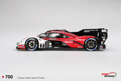 Topspeed Porsche 963 #7 Penske Motorsport IMSA 2024 Daytona 24Hrs Winner Red 1:18