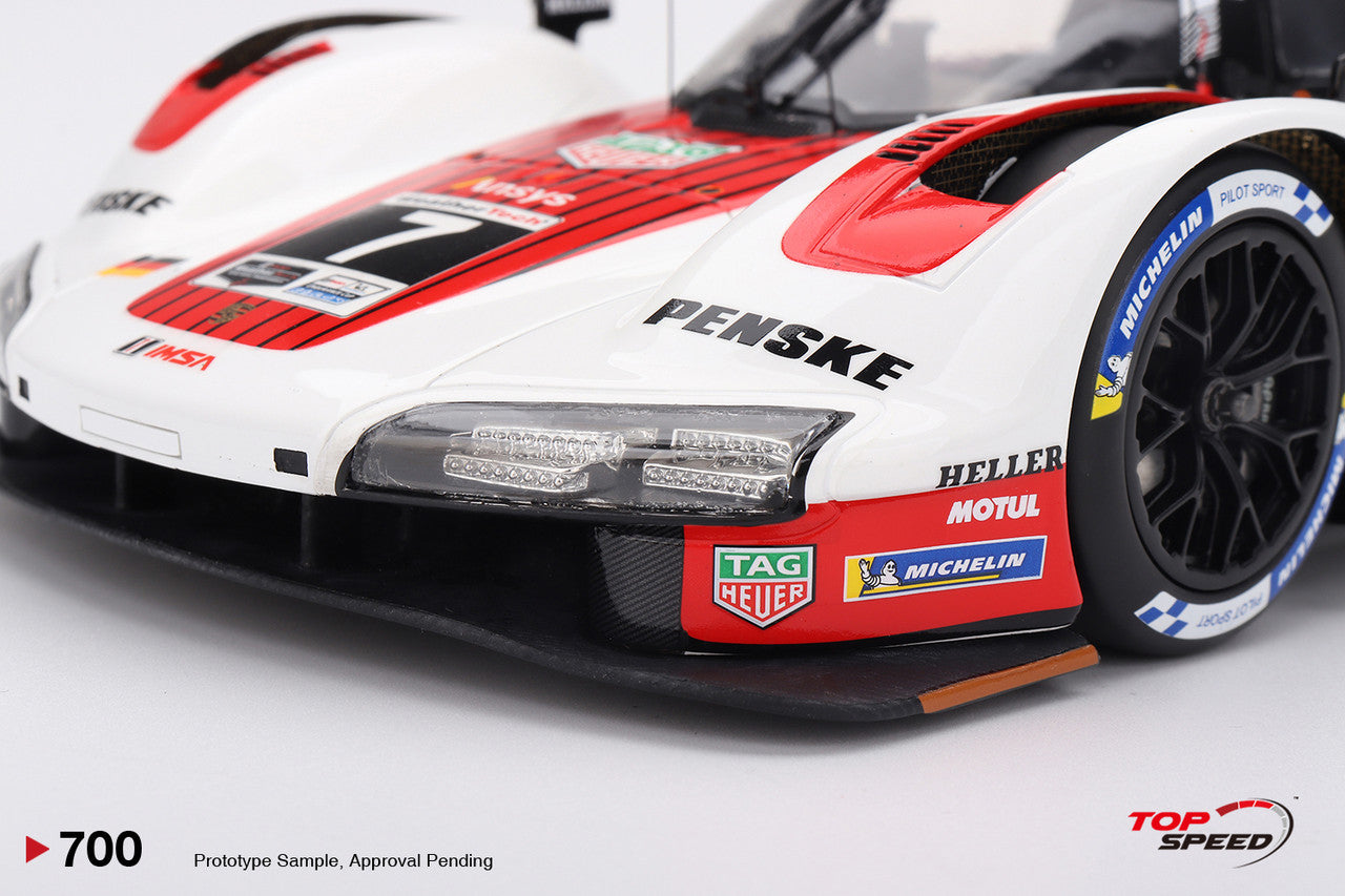Topspeed Porsche 963 #7 Penske Motorsport IMSA 2024 Daytona 24Hrs Winner Red 1:18
