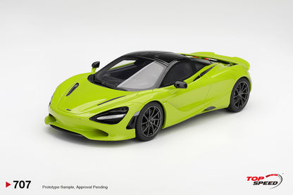 Topspeed 2023 Mclaren 750S Lime Green 1:18
