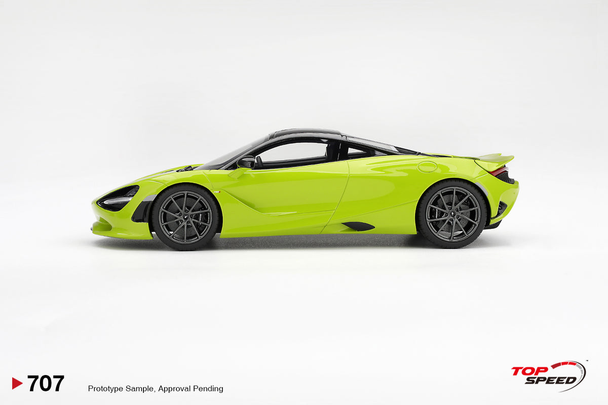Topspeed 2023 Mclaren 750S Lime Green 1:18