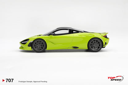 Topspeed 2023 Mclaren 750S Lime Green 1:18