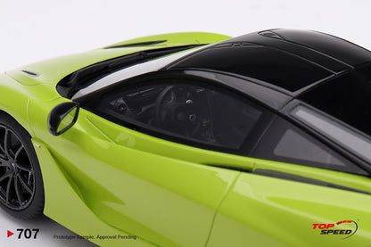 Topspeed 2023 Mclaren 750S Lime Green 1:18