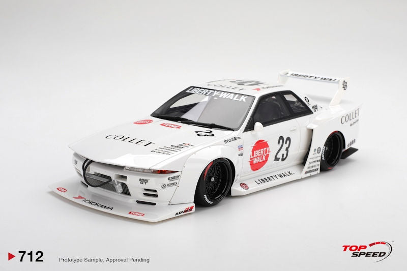 Topspeed Nissan GT-R R32 Kaido Works LB-Hinomaru White 1:18 – STM Diecast