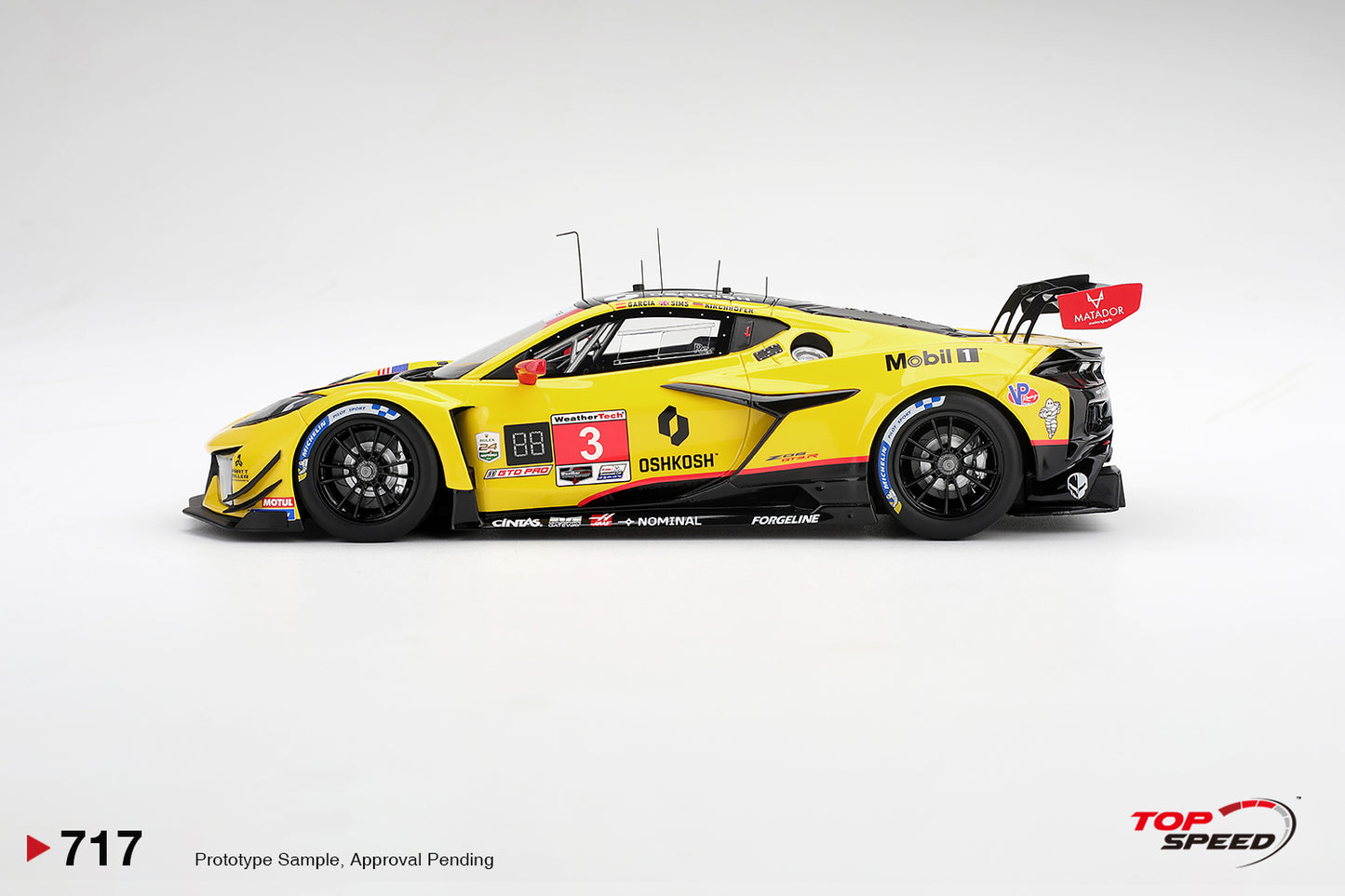 Topspeed Chevrolet Corvette C8 Z06 GT3.R #3 Corvette Racing by Pratt Miller Motorsports 2026 IMSA 24hrs of Daytona 1:18