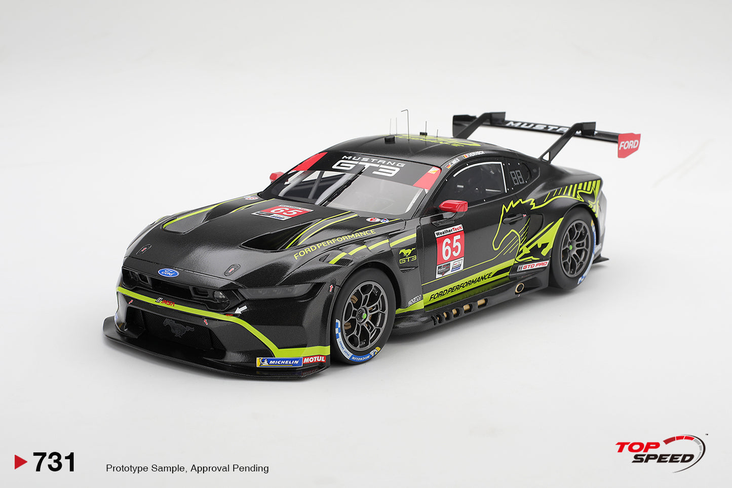 Topspeed Ford Mustang GT3 #65 Ford Multimatic 6th 2025 IMSA Michelin GT Challenge at VIR 1:18
