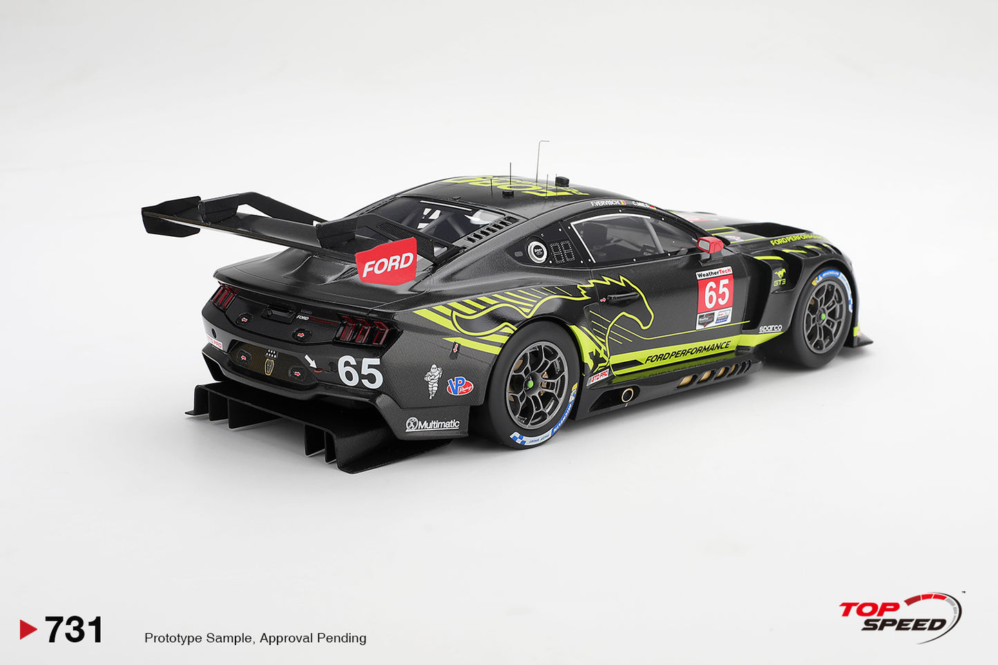 Topspeed Ford Mustang GT3 #65 Ford Multimatic 6th 2025 IMSA Michelin GT Challenge at VIR 1:18