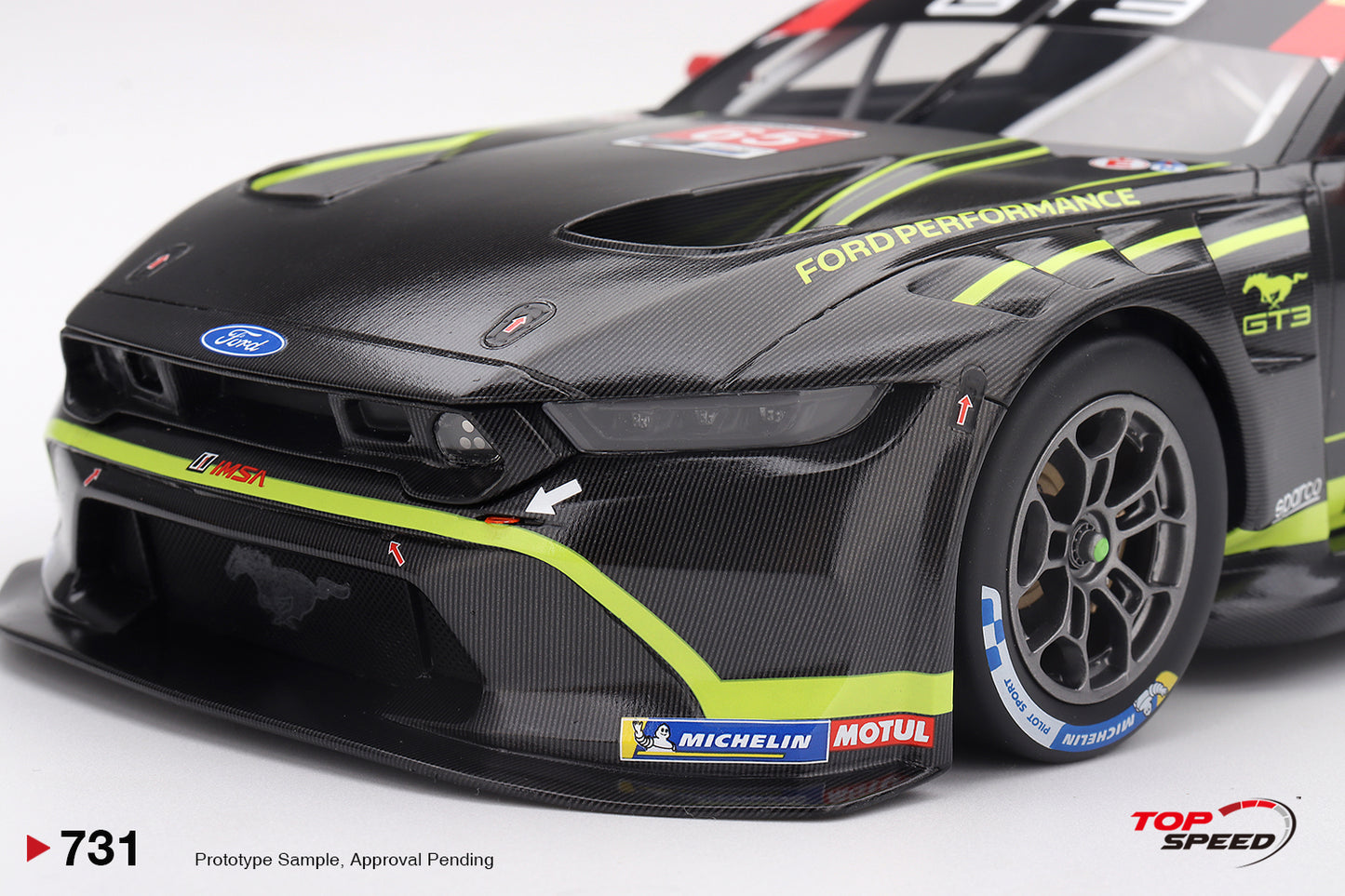 Topspeed Ford Mustang GT3 #65 Ford Multimatic 6th 2025 IMSA Michelin GT Challenge at VIR 1:18