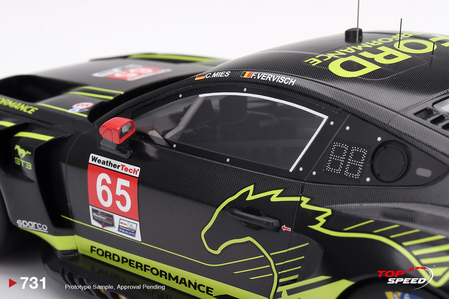 Topspeed Ford Mustang GT3 #65 Ford Multimatic 6th 2025 IMSA Michelin GT Challenge at VIR 1:18