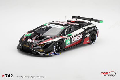 Topspeed Lamborghini Huracan GT3 EVO2 #45 DEX Wayne Taylor Racing IMSA 2026 Daytona 24hrs 1:18